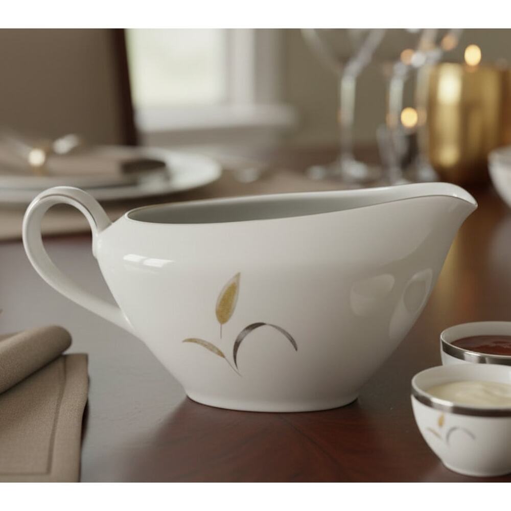 Eternal Harvest · Creamer/Gravy Boat · Wheat Gold Trim · Fine Porcelain Japan